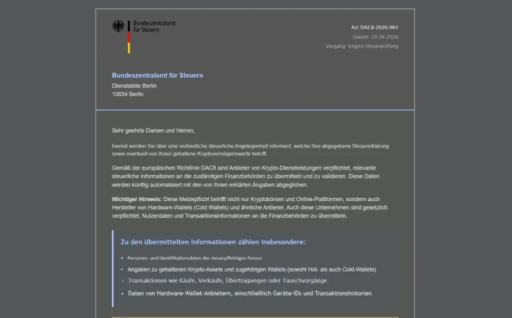 Fake Email BZSt
